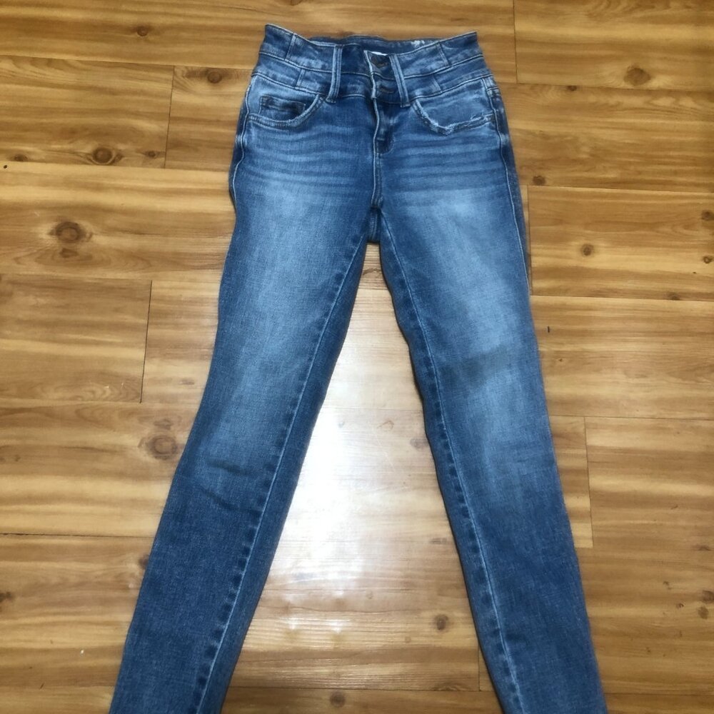Flying Monkey Jeans Womens 23 Blue Skinny - Picture 2 of 7